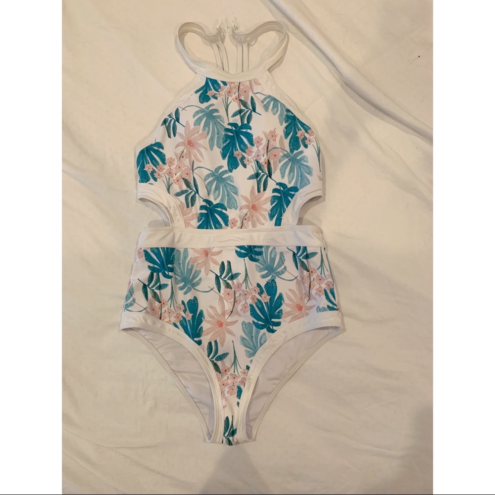 Tropical vibes cute one piece